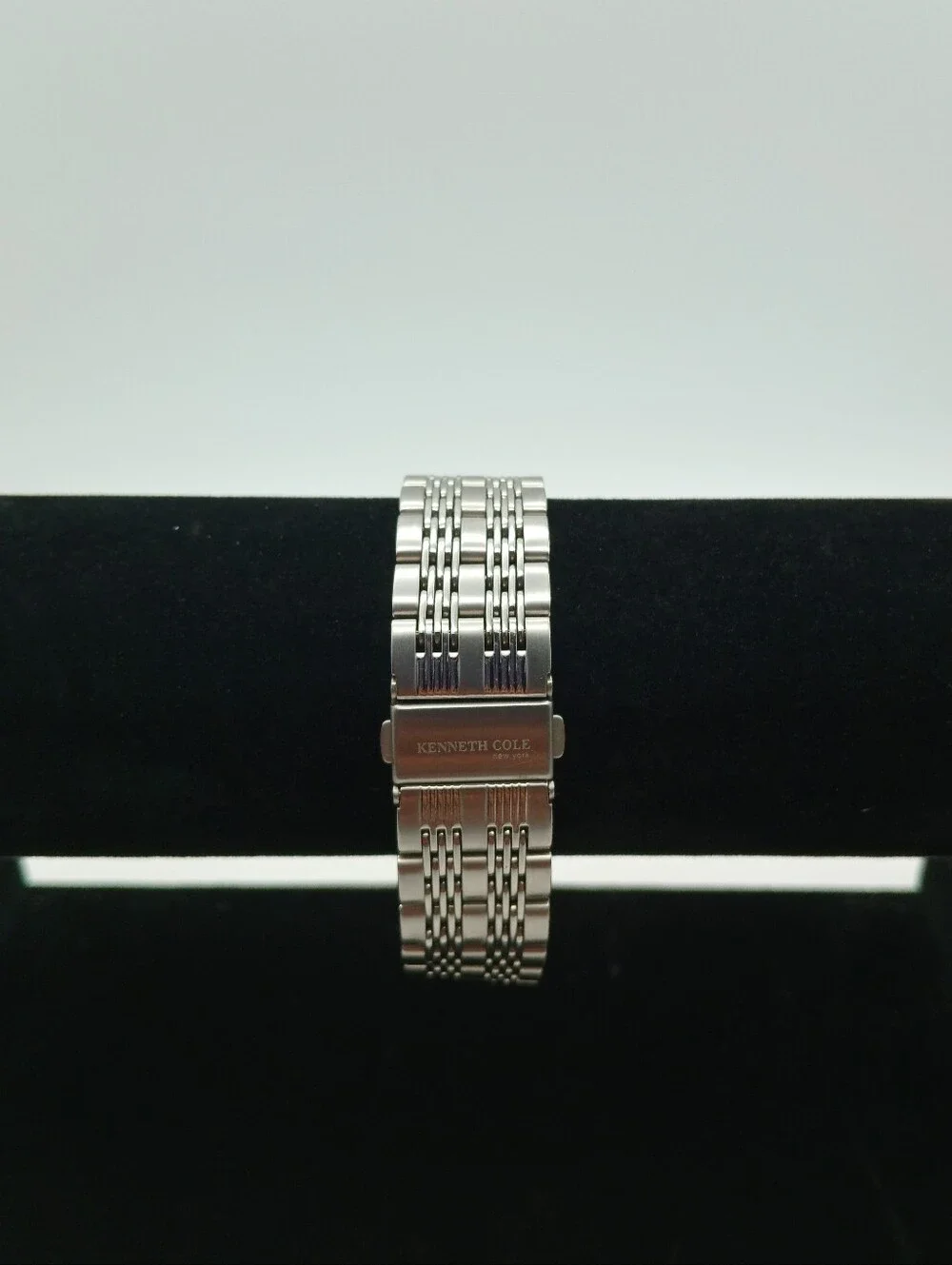 Kenneth Cole Silver-Tone Rectangular Men's Watch with Silver Dial 3281